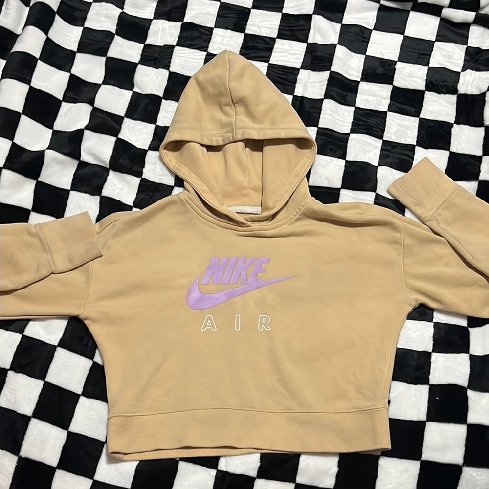 Nike Cropped Tan Hoodie